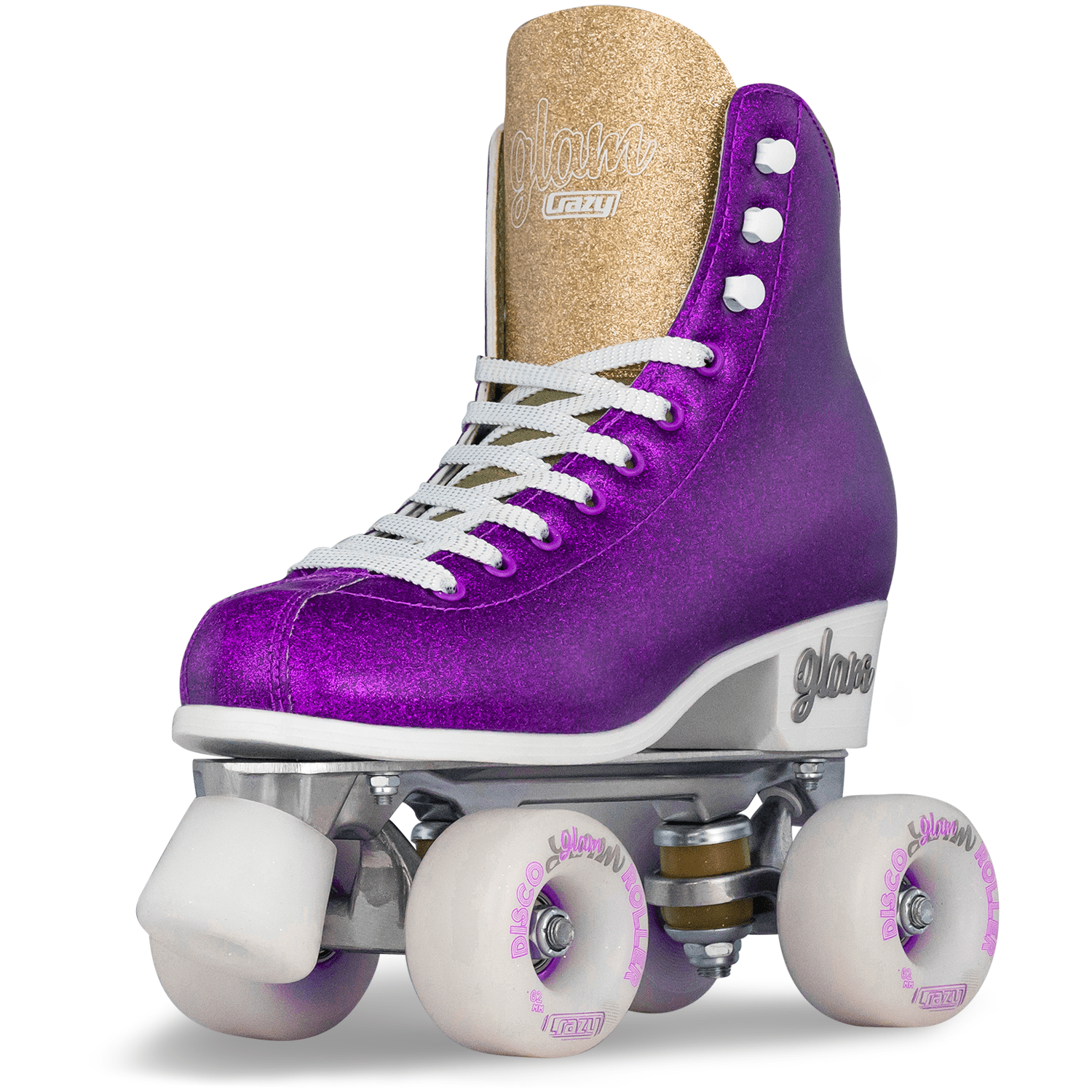 California Pro Purple Glitter Quad Roller Skate Wheels 