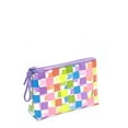 thumbnail image 3 of No Boundaries Women's Graphic Beach Pouch - Rainbow Checker, 3 of 5
