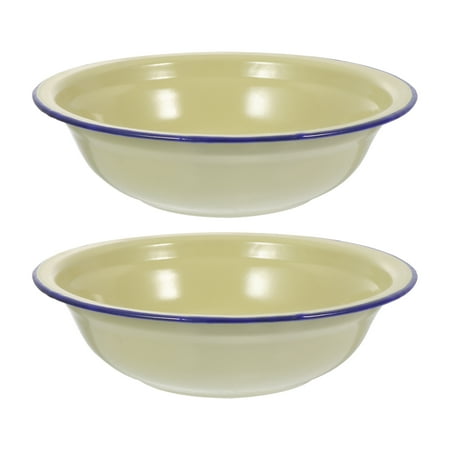 

NUOLUX 2Pcs Vintage Style Food Bowl Soup Bowls Vegetable Fruit Container for Home (Green)