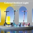 thumbnail image 3 of Kid Electric Scooter for Age 6-14, 150W with 2 Speeds (6/10 Mph), 2600mAh battery, Colorful Lights, Gift for Kid, Black, 3 of 7