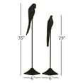 thumbnail image 3 of 29", 35"H Black Aluminum Bird Sculpture, by DecMode (2 Count), 3 of 9