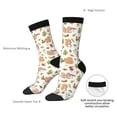 thumbnail image 4 of Rateoe Squirrel And Mushroom for Women Casual Calf Socks - Cute Crew Socks - Thin Soft Above Ankle Socks Size 5-11, 4 of 6