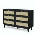 thumbnail image 3 of PORKISS 6 Drawer Dresser, Wooden Storage Dresser with Drawers for Bedroom, Living Room, Hallway, Black, 3 of 12