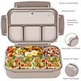 thumbnail image 3 of Fiambrera Bento Box con forma de concha y tortuga para adultos con 4 compartimentos, 3 of 7