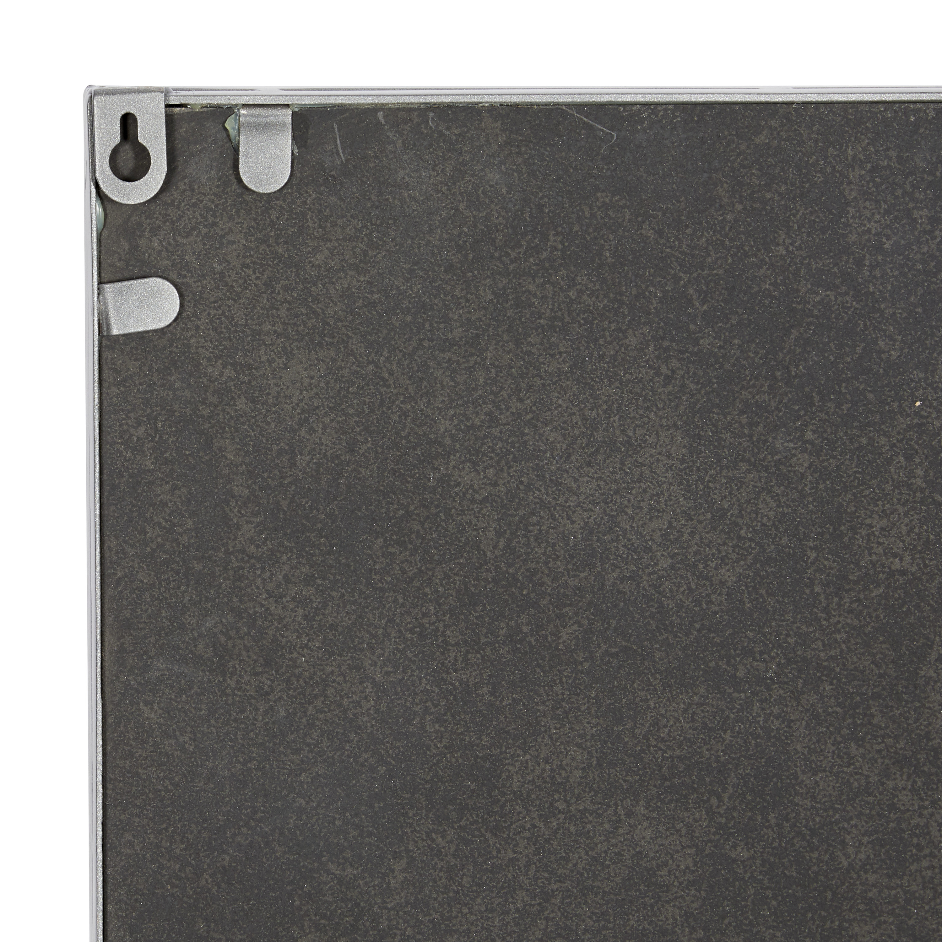 DecMode 20" x 24" Black 5 Hooks Wall Mirror