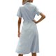 thumbnail image 4 of VISgogo Vestido de manga corta para mujer con estampado de moda, botón de solapa, vestido de longitud media con cinturón VISgogo  moda, 4 of 5