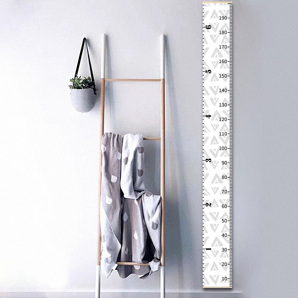 Unicorn Baby Growth Chart - 79 Inch Height Ruler On Canvas, Wooden Frame, For Kids Room Decoration