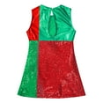 thumbnail image 7 of Alvivi Kids Girls Striped Color Block Christmas Dress Up Shiny Layer Skirt Jumpsuit 6-16, 7 of 7