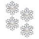 thumbnail image 2 of GOOHOCHY 4 anillos para servilletas navideñas con forma de copo de nieve y perlas, ideales para decorar la mesa del comedor., 2 of 8