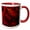 Red/White, variant on 3drose, Red with Black Ink Splatter, 11oz Two-tone Red Mug