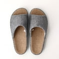 thumbnail image 1 of Simple Cotton and Linen Spring and Summer Couple Home Indoor Four Seasons Basin Bottom Home Thick Slippers, 1 of 6