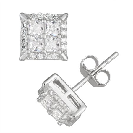 sterling silver men's cz earrings