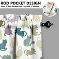 thumbnail image 5 of Kitchen Curtains 24 Inch Short - 3 Panel Set with Cute Cat Paw Pattern, Rod Pocket Window Curtain, 100% Polyester for Pet Lovers Farmhouse, Cafe, Kitchen, Bedroom, Easy Wash, 5 of 6