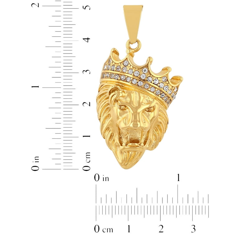 Lion head necklace with crystal deals