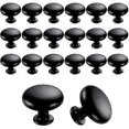 thumbnail image 1 of 20pcs Door Knobs Drawer Knobs 30mm Vintage Handle Cabinet Cupboard Knobs for Kitchen Cabinets (Black), 1 of 5