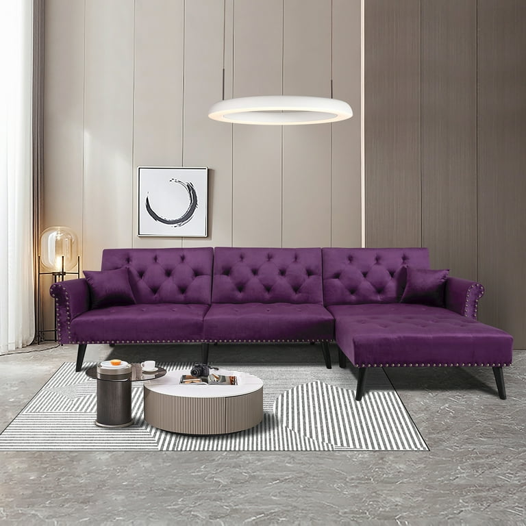 Convertible Sofa bed sleeper Purple W223S00001 W223S00711
