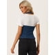 thumbnail image 4 of Chaleco de Mezclilla Casual para Mujer Chaleco Vaquero con Botones y Cuello Halter Azul oscuro M, 4 of 6