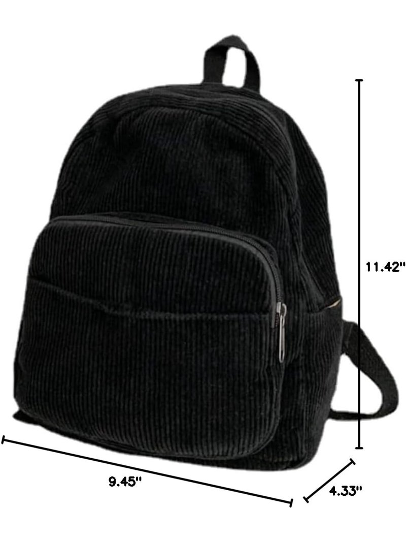 Small Mini Backpack Purse for Women Travel Corduroy Bag for  display picture 2