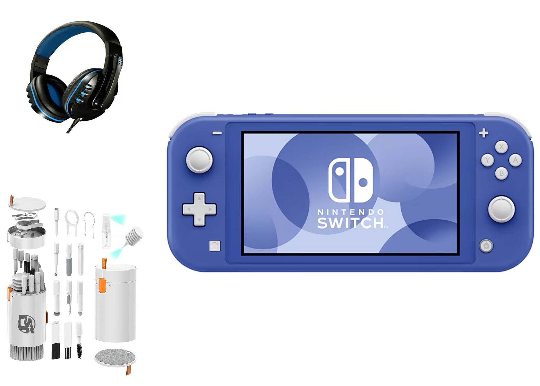 Switch Nintendo Lite ブルー　アクセサリーキット6点セット Pre-Owned Nintendo Switch Lite - Blue with BOLT AXTION Cleaning