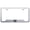 Brushed Chrome, variant on Jeep Grill Laser Etched Logo Cut-Out License Plate Frame (Black)