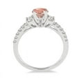 thumbnail image 3 of 1.50 Carat Round cut Morganite and Diamond Engagement Ring for Women in 14k White Gold morganite and diamond engagement ring, 3 of 3