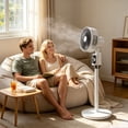 thumbnail image 3 of Air Circulation Fan Quiet Oscillating Pedestal Fan Energy Saving Adjustable Height Floor Fan for Bedroom Living Room 33.5 Inch, 3 of 3