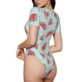 thumbnail image 3 of Naloa Watermelon Women's Short-Sleeved Onesie, One-Piece Swimsuit for Parties, dates, clubs - XX-Large, 3 of 9