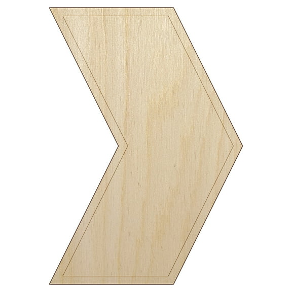 Chevron Arrow Outline Wood Shape Unfinished Piece Cutout Craft DIY Projects - 4.70 Inch Size - 1/8 Inch Thick