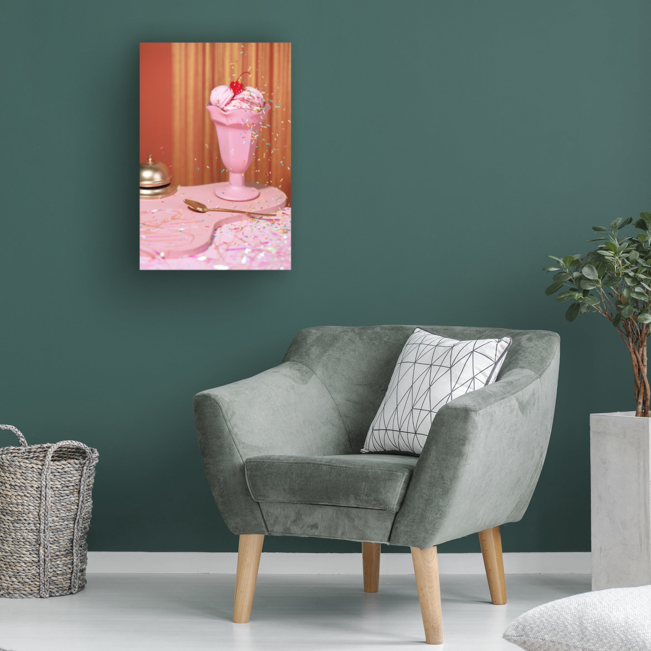 Canvas Wall Art - Julia Ramiro 'Icecream 2' Wall Art for Living Room, Bedroom, or Office D?cor by Trademark Fine Art - 12 x 19 Inches