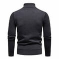 thumbnail image 4 of Mens Turtleneck Sweater Casual Classic Fit Long Sleeve Knit Pullovers Fall Winter Warm Basic Tops Athletic Work Outfit (4XL, Dark Gray), 4 of 6