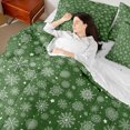 thumbnail image 4 of Homewish Christmas Snowflake 7-Piece Bedding Comforter Set for Female Men,Xmas Festival King Bedding Sets,Green White Ultra Soft Bed Sheets,Lightweight Room Decor,Reversible, 4 of 8