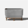thumbnail image 1 of Veradek Demi Series Raised 30" Long Plastic-Stone Planter - (Gray/Brown, 1 Pack), 1 of 8
