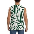 thumbnail image 4 of Fotbe Palm Branch With Leaves Men's Camiseta sin Mangas Estampada para Hombres, Playera Casual para Gimnasio, Entrenamiento, Playa-X-Large, 4 of 7