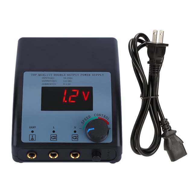 Máquina de tatuaje profesional, suministro de Doble potencia, pantalla LCD, regulador de tatuaje, herramienta de tatuaje, enchufe estadounidense