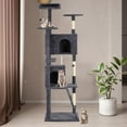 thumbnail image 6 of BestPet 81in Cat Tree Tower for Indoor Cats,Multi-Level Cat Furniture Activity Center with Cat Scratching Posts Stand House Cat Condo with Funny Toys for Kittens Pet Play House,Dark Gray, 6 of 7
