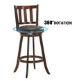 thumbnail image 5 of Costway Set of 4 29.5'' Swivel Bar Stool Leather Padded Dining Kitchen Pub Bistro Chair Low Back, 5 of 9