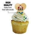 thumbnail image 3 of Cute Lucky Cat Maneki-Neko Heart Love Cupcake Picks Toppers Decoration Set of 6, 3 of 6