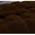 thumbnail image 3 of DNG Creations 5 Piece Luxury Pinch Pleated Comforter Set Premium 800 Thread Count 100% Egyptian Cotton-Full/Queen Size, Solid Chocolate Color, 3 of 3