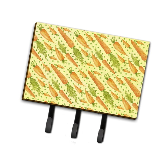 Carolines Treasures BB7571TH68 Watercolor Carrots Leash or Key Holder Triple Hook multicolor