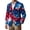 Blue, variant on Men's Usa Flag Print Blazer Independence Day 1776-2026 Business Suit Jacket Corduroy Comfy Coats Button Long Sleeve Clothing Red M