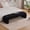 Black + Chenille, variant on 69.7"Wide Modern Upholstered Armless Bed Bench, Channel Tufted Couch Daybed Chaise, Chenille Ottoman Foot Stool for Living Room and Bedroom, Entryway, Ivory