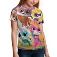 thumbnail image 6 of Super Kitties Kid Shirts Unisex Casual Tops 3D Print Graphic Tees Short Sleeve T Shirts for Boys Girls 130CM, 6 of 8