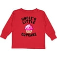 thumbnail image 3 of Inktastic Uncles Little Cupcake Girls Long Sleeve Toddler T-Shirt, 3 of 5