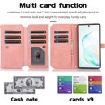 thumbnail image 6 of Design for Samsung Galaxy Note 10 Plus Crossbody Wallet Case with PU Leather Card Holder Slots Kickstand Magnetic Closure Flip Folio Zipper Handbag Cases Shockproof Protective Cover Women Rose gold, 6 of 14