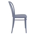 thumbnail image 4 of Luxury Commercial Living 33.5" Gray Stackable Patio Armless Dining Chair, 4 of 8