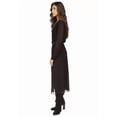 thumbnail image 2 of Michael Kors Womens Georgette Belted Shirt Dress, Black, X-Small, 2 of 5