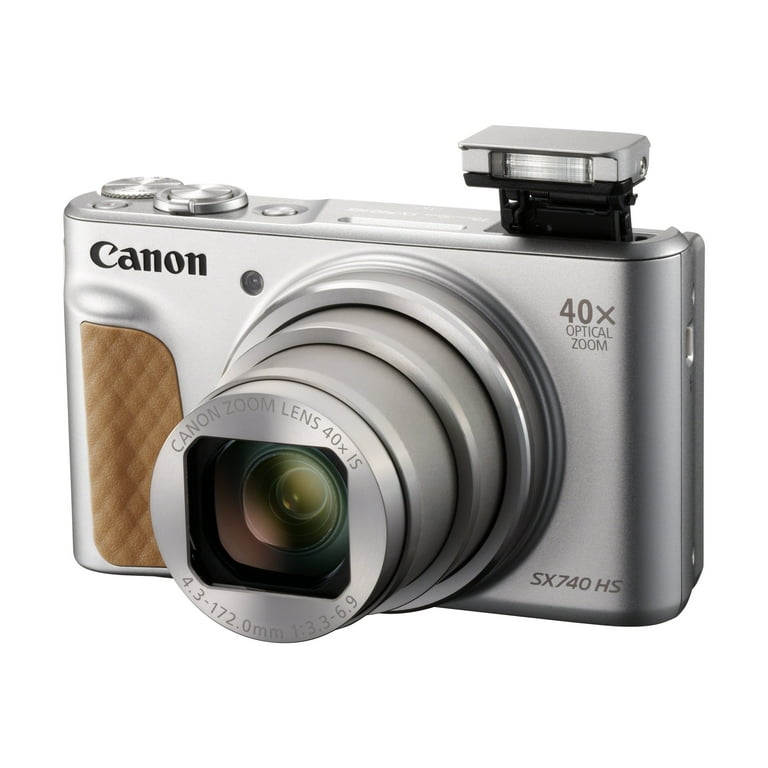 Canon PowerShot SX740 HS Digital Camera 20.3 MP - 4K Video, 40x Optical  Zoom, Wi-Fi, Bluetooth, Silver - Walmart.com