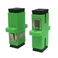 thumbnail image 3 of Cerrxian Sc Adaptador De Fibra Óptica Monomodo Sc Hembra A Sc Hembra Apc Simplex Acoplador De Fibra Óptica Monomodo Adaptador De Conector De Internet De Red Con Panel De Montaje (Verde, Paquete De 5), 3 of 5