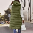 thumbnail image 5 of Erwazi Womens Puffer Vest Winter Hooded Sleeveless Button Long Puffy Jacket Warm Thick Quilted Coats with Pockets, 5 of 8
