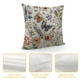 thumbnail image 4 of ONETECH  Orange Autumn Butterflies Flowers Floral Pillow Covers,Flower Pillow Covers Decorative Pillow Covers for Couch Living Room Bed Sofa,Farmhouse Pillow Covers, 4 of 5